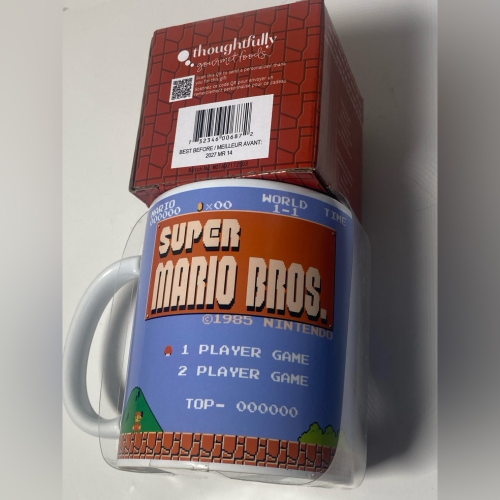 Super Mario Bros Coffee  Mug White Ceramic  New